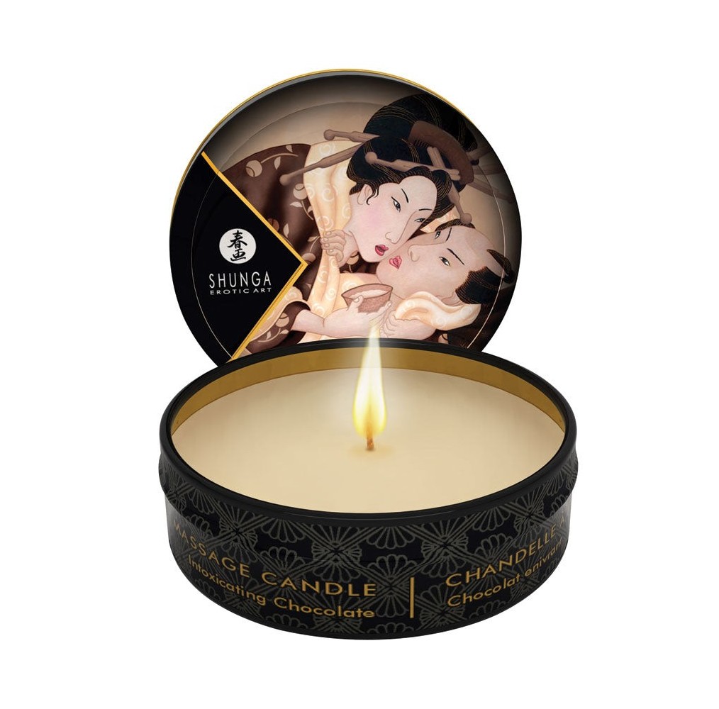 Shunga Mini Massage Candle-Intoxicating Chocolate 1oz